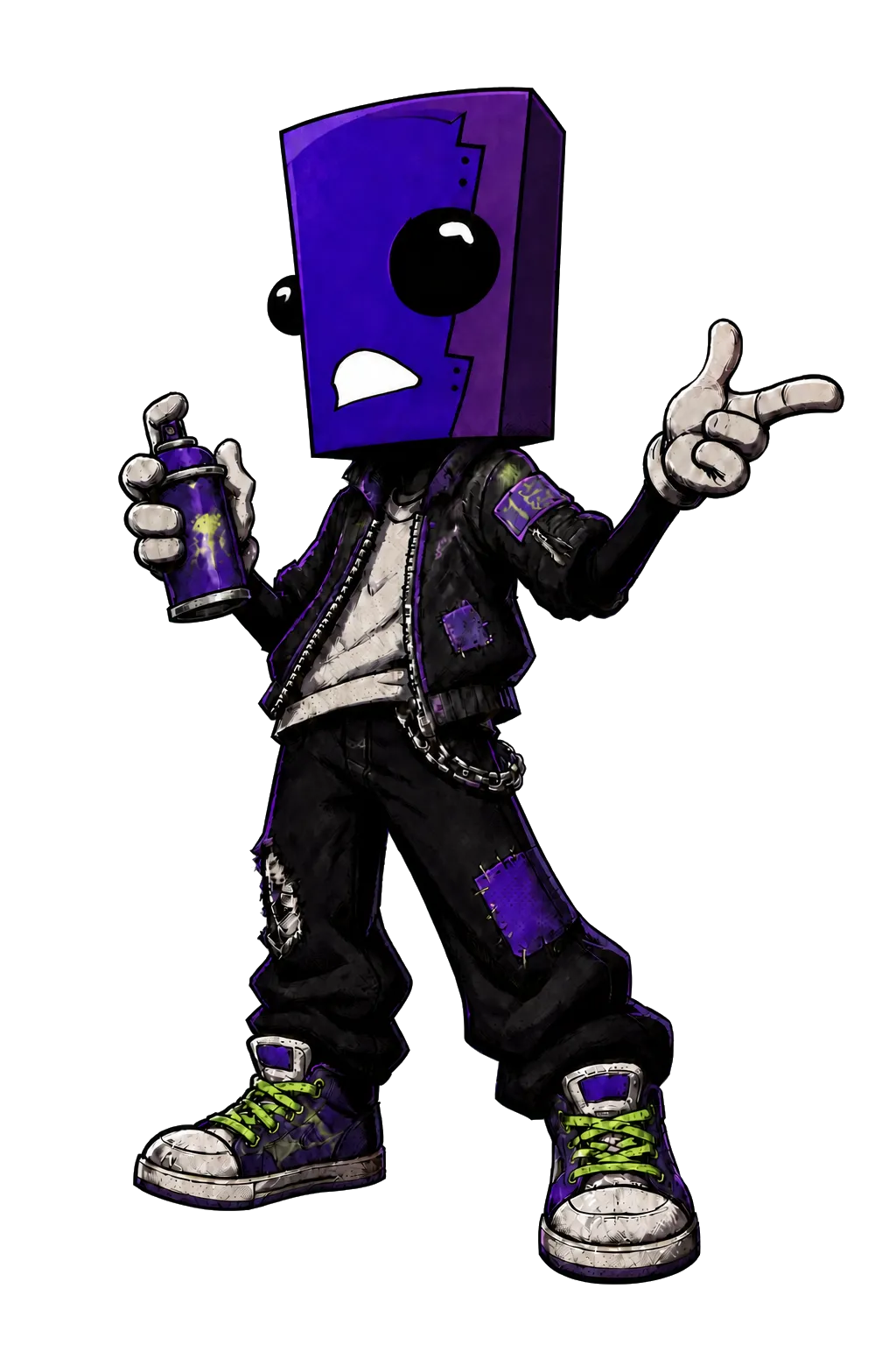 Full-body transparent portrait of The Runner